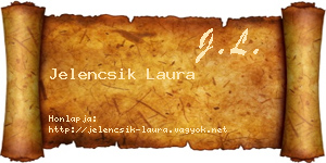 Jelencsik Laura névjegykártya