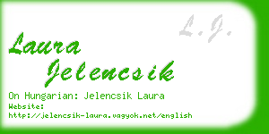 laura jelencsik business card